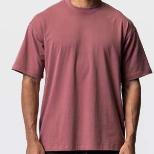 T-shirts surdimensionnés pour hommes de haute qualité, logo personnalisé, 100% coton, manches courtes, légers, respirants, col rond, longueur longue, nouveauté - Product Image 4