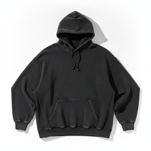 Sudadera con Capucha para Hombre, Corte Regular, Color Negro Sólido, Mezcla de Poliéster/Algodón, Secado Rápido, Ecológica, Transpirable, Informal de Invierno - Product Image 6