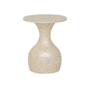 Handmade Natural Capiz Shell Mosaic <b>Side</b> <b>Table</b> <b>Round</b> Accent <b>Table</b> For Living Room Furniture Home Decor Wholesale - Product Image 1