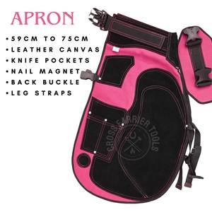 Kit de herramientas de herrador con delantal, probador de cascos, escofina para cascos, clavillador de cascos, cuchillo para separar los cascos, alicate para abscesos, cuchilla estrecha y cuchillo de doble cara - Product Image 2