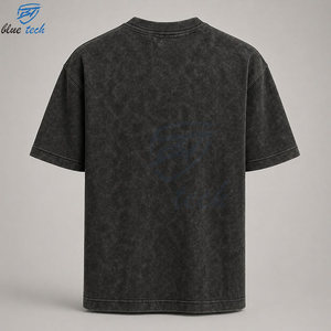 Men Acid <b>Wash</b> T Shirt Oversized Vintage Washed Cotton Streetwear Custom Logo Heavyweight Blank Tee Manufacturer - Product Image 4
