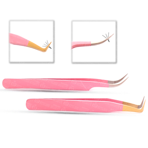 Pince à épiler de précision antistatique en acier inoxydable de qualité supérieure pour extensions de cils, séparation naturelle - Product Image 1