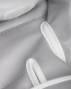 Gants de boxe personnalisés gris neufs pour le sparring, fabriqués sur mesure en cuir véritable de haute qualité - Product Image 4