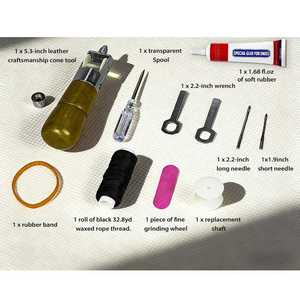 Kit de Costura de Cuero de Varias Piezas con Agujas, Hilo y Herramientas para Joyería ZetomedPro - Product Image 6