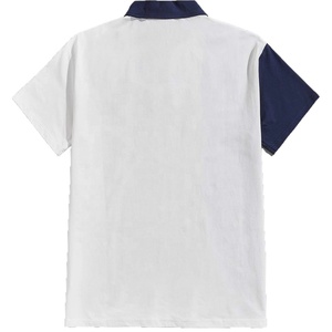 2025 venta al por mayor bloque de color de manga corta antiarrugas para camisa diseño de logotipo de impresión personalizado 100% algodón hombres para camisas OEM - Product Image 6