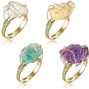 แหวนเงินแท้ชุบทองประดับพลอยดิบแบบวินเทจ 10 ชิ้น ได้รับการรับรองจาก IGI ทำด้วยมือ ปรับขนาดได้ - Product Image 2