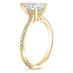 Bague en or charmante, style diamant étincelant, bague de fiançailles et de mariage élégante, cadeau de mariage, bijoux - Product Image 4