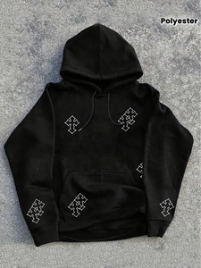 เสื้อฮู้ดดี้โอเวอร์ไซส์สั่งทำพิเศษ 400 GSM ผ้าโพลีเอสเตอร์/คอตตอนเนื้อหนา ระบายอากาศได้ดี มีกระเป๋าเสื้อ สไตล์สตรีทแวร์ แบบสวมหัว ยูนิเซ็กซ์ รับผลิตแบบ OEM - Product Image 2