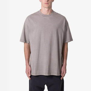 Custom Front Logo Boxy Fitting Men's T-Shirt Combed Cotton 230gsm <b>Acid</b> Wash <b>Drop</b> Shoulder Oversized Breathable Quick Dry Casual - Product Image 6