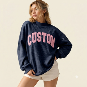 Oversized Mockneck Sweatshirt Women's Casual Cotton Blend <b>Long</b> Sleeve Relaxed Pullover Fashion <b>Wardrobe</b> Essential - Product Image 1