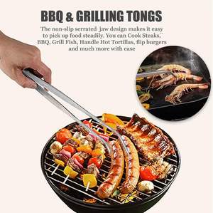 Wholesale Supply Bold Blossom <b>Kitchen</b> <b>Accessories</b> Cheap Stainless Steel Tongs Vinyl Coated Handle Dishwasher Safe for Serving - Product Image 6
