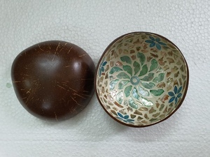 Produits écologiques 2022 Bol de noix de coco coquillage de haute qualité Ensemble de couverts de cuisine pour la décoration Fabriqué au Vietnam - Product Image 6