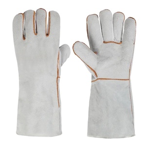 Gants de sécurité en cuir pleine fleur résistants à la chaleur et aux flammes, avec manchette extra longue, pour soudeurs et travailleurs industriels, modèle LGW-0047 - Product Image 1