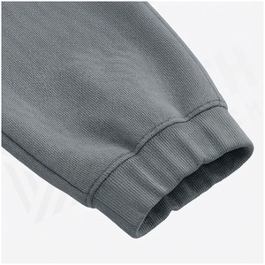 <b>Women</b> 100% Cotton Hooded Tracksuit Set Solid Gray Full Length Casual <b>Jogger</b> Sweatpants & Jacket Autumn Midweight <b>Fleece</b> - Product Image 6
