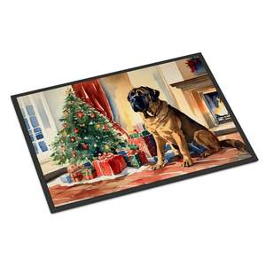 Felpudo navideño acogedor de mastín antideslizante lavable de pila baja 24H X 36W Felpudo de puerta delantera interior y exterior para entrada - Product Image 1