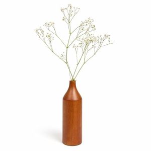 Modern Wooden Tabletop <b>Vase</b> Round <b>Small</b> Decorative Flower Holder for Home Wedding Desktop Decor - Product Image 5