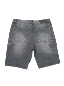 กางเกงยีนส์ขาสั้นเดนิมหนา 14 ออนซ์ พร้อมโลโก้ปั๊มนูน ขายส่ง รุ่น 2026 ผ้าฝ้าย 100% สไตล์สตรีทแวร์ กางเกงยีนส์ขาสั้น Jorts Meeroos Ind - Product Image 2