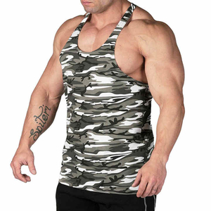 OEM Custom Spandex/Cotton <b>Men's</b> <b>Singlet</b> Breathable Knitted Top V-neck High Street Style 220g From Pakistan <b>for</b> Gym Workout - Product Image 2