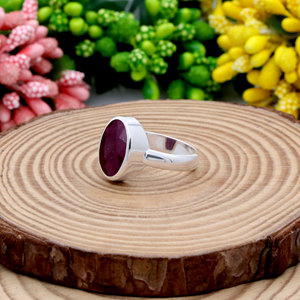Wholesale 925 Sterling Silver Oval Cut <b>Ruby</b> <b>Ring</b> <b>for</b> <b>Men</b> Women Bezel set <b>Ring</b> Red Gemstone Statement Jewelry - Product Image 5