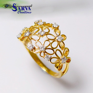 Bague en argent sterling 925 plaqué or avec moissanite taille brillant, sertie pavé, bijoux de mariage romantiques et luxueux, vente en gros - Product Image 3