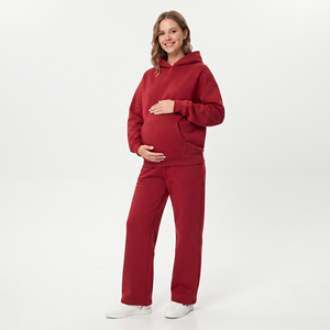 Women Maternity Tracksuit Set 100% Cotton Pregnancy <b>Hoodie</b> Sweatpants Jogger Set Ladies 450gsm Maternity Tracksuits Women's - Product Image 1