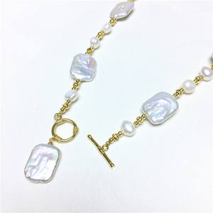 Edison <b>Freshwater</b> Natural <b>Pearl</b> <b>Necklace</b> for Women Classic Melon Seed Design with Strong Light S925 Silver Buckle Pendant - Product Image 4