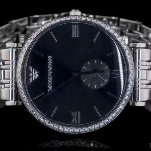 Reloj Mecánico de Lujo para Hombre, Marca de Prestigio, Caja de Acero Inoxidable de 40 mm, Esfera de Cristal, Movimiento Analógico ETA, Bisel con Diamantes, 100 Bares, Botón de Presión - Product Image 4