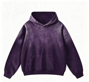 Sudadera con Capucha Extra Grande, Color Sólido, Informal, de Algodón y Felpa, para Hombre, Otoño, Corte Regular, con Bolsillos - Product Image 1