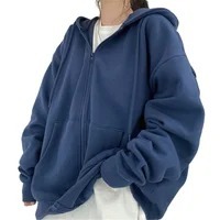 Sweat-shirt à capuche zippé pour femme de haute qualité, 100% coton, style streetwear - Confortable pour les saisons d'automne et de printemps - Product Image 3