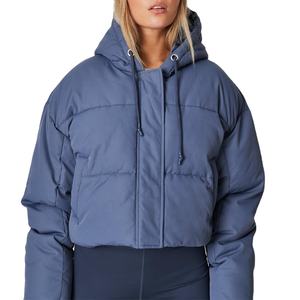 Chaquetas Acolchadas Cortas de Nuevo Diseño para Mujer, Talla Grande, Manga Larga, Logotipo Bordado, Nuevo Logotipo Personalizado en la Manga, Ropa Casual de Invierno - Product Image 6