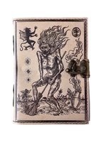 Libro de hechizos en blanco de sombras diario Vintage hecho a mano de cuero genuino viejo trabajo mujeres imprimir brujería suministro Vintage libro de notas