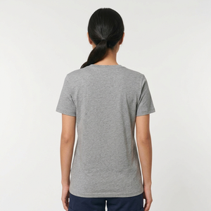 เสื้อยืดคอตตอน 100% หนัก 180 กรัม พิมพ์โลโก้ตามสั่ง สีเทาล้วน สำหรับผู้หญิง ขายส่ง เสื้อยืดคุณภาพสูง - Product Image 5