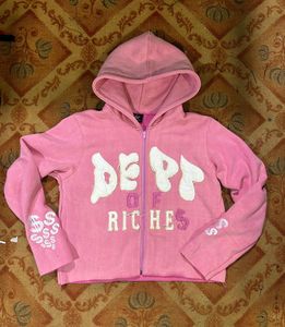 Men's Heavyweight 450gsm Double Zipper Cropped <b>Hoodie</b> 100% Cotton Regular Fit Breathable Knitted Fabric Winter - Product Image 5