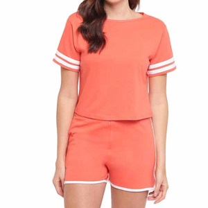 Women's Summer Clothing Cotton Short Sets Custom 2 Piece Biker Shorts Short Sets For Women - Product Image 5