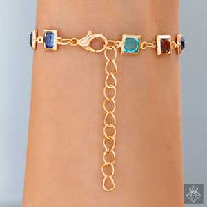 PRAO Anti-Tarnish Glitzy Multicolor <b>Crystal</b> <b>Bracelet</b> & <b>Bangle</b> - Product Image 1