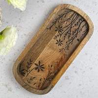 Plateau de service en bois classique moderne et écologique, design personnalisé, pour la maison et l'hôtellerie, disponible à bas prix