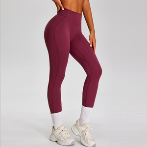 Ribbed Yoga Pants High Waisted Gym <b>Leggings</b> Sport Women Fitness Seamless Female <b>Legging</b> Tummy Control Running Training Tights - Product Image 2