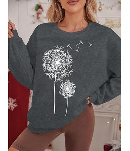 Sudadera de Algodón para Mujer, de Manga Larga, con Estampado en el Hombro, Cómoda, Informal, de Lujo, Personalizada, para Invierno - Product Image 6
