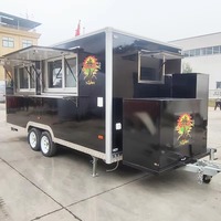 Remorque alimentaire mobile carrée avec norme DOT |   Camion de restauration pas cher pour friteuse, crème glacée et restauration rapide
