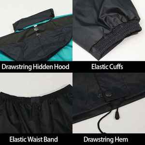 High Quality Unisex Adult Waterproof Breathable Chest Zip Front Logo Anti Bacterial UV Protection <b>Rain</b> <b>Jacket</b> & Suit - Product Image 5