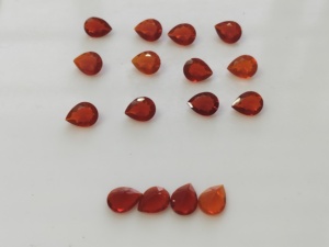 Opale de feu naturelle 9x7MM taille poire, pierre précieuse naturelle de qualité supérieure pour la fabrication de bijoux - Product Image 3