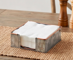 Portarrollos de Papel Metálico Galvanizado Gris Premium, Perfecto para Decoración Elegante del Hogar y Caja de Almacenamiento con Estilo para Uso en Mesa - Product Image 1