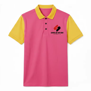 Chemise à manches courtes pour homme, rayée, avec poche, logo personnalisé sérigraphié, tricotée, respirante, coton/polyester, séchage rapide, OEM - Product Image 1
