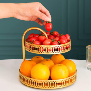 Vintage 2 Tier Metal <b>Cake</b> <b>Stand</b> ith Handle Dessert Display Rack <b>for</b> Wedding Party Birthday Cupcake Display <b>Stand</b> On <b>Sale</b> - Product Image 6