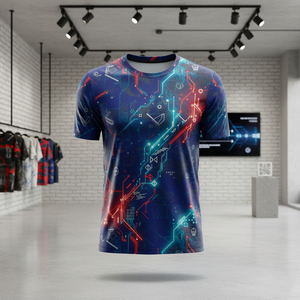 Camiseta Casual de Manga Corta, 100% Poliéster Tejido, 180g, Sublimación, Cuello Redondo |   Se Aceptan Diseños Personalizados |   WOLSON Ecológico - Product Image 2