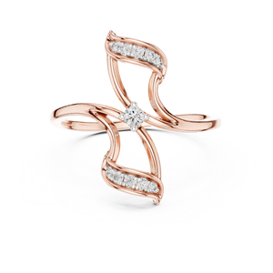 Anillo de Diamantes Cultivados en Laboratorio de Diseño Moderno, Oro Amarillo de 18 Quilates con Baño de Rodio, para Mujer, Compromiso, Fiestas, Regalos, Eventos Glamurosos, Uso Diario - Product Image 6