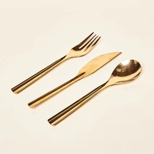 Acabado elegante con un brillo metálico cálido, hermoso juego de cubiertos de acero inoxidable a un precio muy competitivo. - Product Image 4