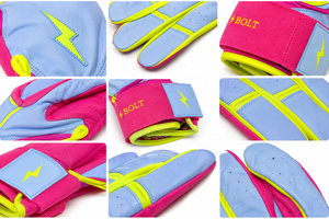 <b>Prime</b> Craft PU Leather Professional Baseball Batting Gloves Ambidextrous Hook Loop Closure Custom Logo High Quality Unisex Youth - Product Image 6