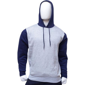 Men Hooded Tracksuit Set Navy Blue Gray Side Stripe Casual Jogger Full Length Breathable Polyester Cotton Winter <b>Animal</b> Front - Product Image 5