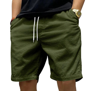 Pantalones cortos de trabajo resistentes de estilo americano para hombre, pantalones cortos informales de pana retro de verano para hombre - Product Image 1
